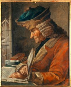 Portrait de Voltaire dans son cabinet de travail