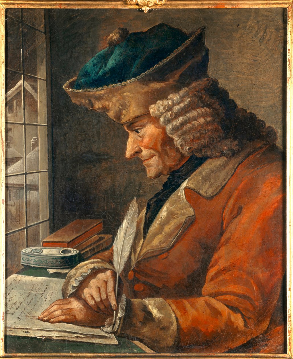 Portrait de Voltaire dans son cabinet de travail